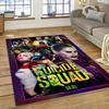 The Suicide Squad rug, inspired by the action movie, is suitable for living rooms, bedrooms, bedside areas, balconies, and other