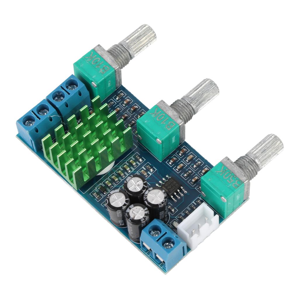 XH M567 DC 12 24V 80Wx2 Digital Sound TPA3116D2 Treble Bass Regulating Preset Pre Dual Channel Amplifier Board