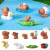 Multicolor Cartoon Capybara Statue DIY Mini Animals Figurine Party Festival