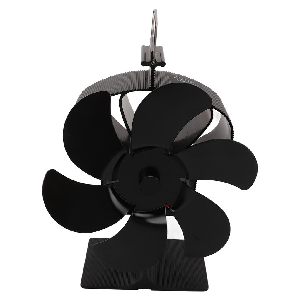 6 Blades Heat Powered Stove Fan Non Electric Self Starting Fireplace Fan High Temperature Resistant