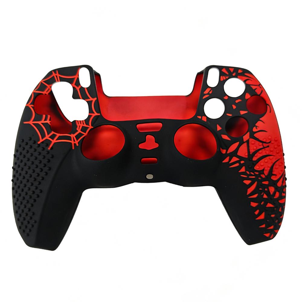 Силиконовый чехол DIY Custom Серия «Паук» Подходит для контроллера PS5 Playstation 5 Мягкая защитная крышка Противоскользящая