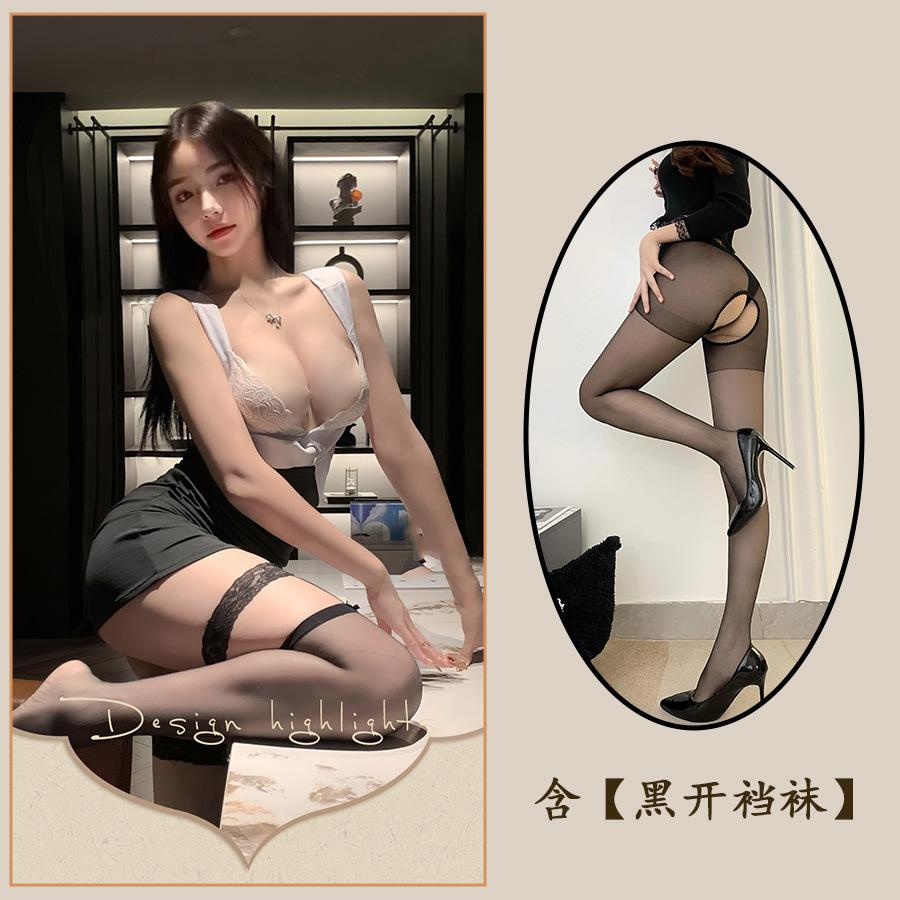 Сексуальное белье Сексуальный кружевной комбинезон с вырезами Страсть Халтер Обертывание бедер Ночной клуб Косплей Женщина