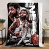 "Basketball Star Poster-Themed Non-Slip warm quilt" Flannel blanket for bedroom, living room, sofa, and nap.