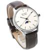 Часы STAC Made in Japan Domestic Watch 36 мм, старинные, ретро, унисекс, с фазами Луны, белые, коричневые, из крокодиловой кожи [The Stack] мужские, женские, ST-MF001