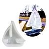 Sailboat Resin Molds Sailing Boat Candle Molds for Making Candle Soap Mousses Cake Baking DIY Craft Gypsum Ornaments