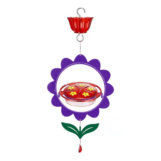 Кормушка для колибри, подвесная, наружная, цветочный дизайн, кормушка для диких птиц, нектар, ров для муравьев, для декора патио на заднем дворе