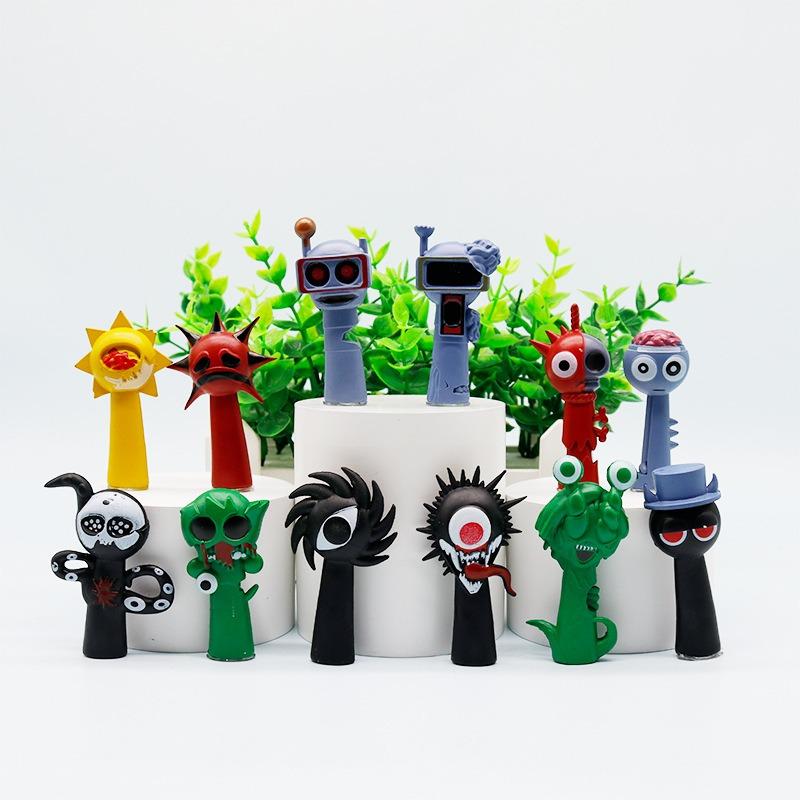 12 шт. Фигурка Sprunki Игровая фигурка Sprankey Juguetes Sprunky Фигурки Jouet ПВХ Набор фигурок Sprunki Игрушки Красивый дизайн