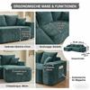 L-Shaped Corner Sofa "Cloud Couch", 262cm with Chaise Longue, XXL Deep Seat, No Assembly, Modular Sofa in Green Chenille for Living Room