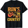 Retro Country Music Lover Vintage Runs On 90's Country T-Shirt  Graphic T Shirts  Ropa Mujer  Shirts for Women