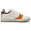 Li Ning Wei Wu Pro Fabric Synthetic Leather Non-Slip Wear-Resistant Low-Top Skate Shoes Women Sneakers White Orange AECT016-1