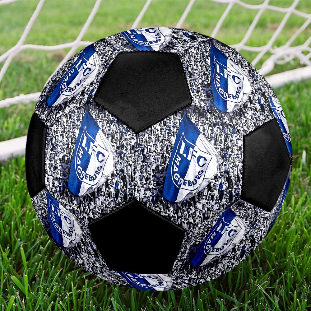 Футбольный мяч FC Magdeburg, разноцветный, подходит для всех возрастов, сшит на машине, материал ПВХ, соревновательного уровня, прочный и с высоким отскоком