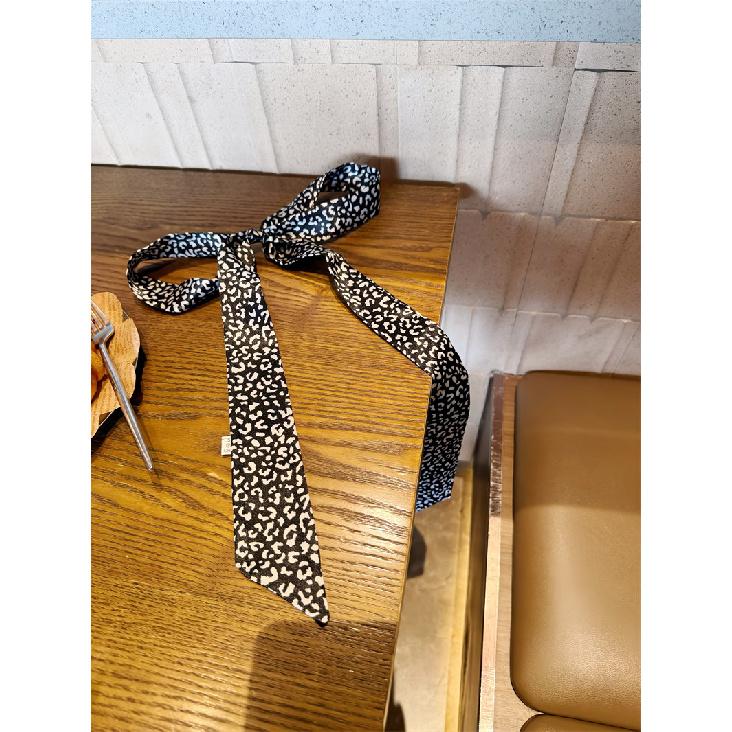 2025 Korean Style Polka Dot Scarf Necktie Headband Tied Hair, Women'S High-End Scarf, Autumn And Winter Thin Neck Protection Scarf, Long Strip