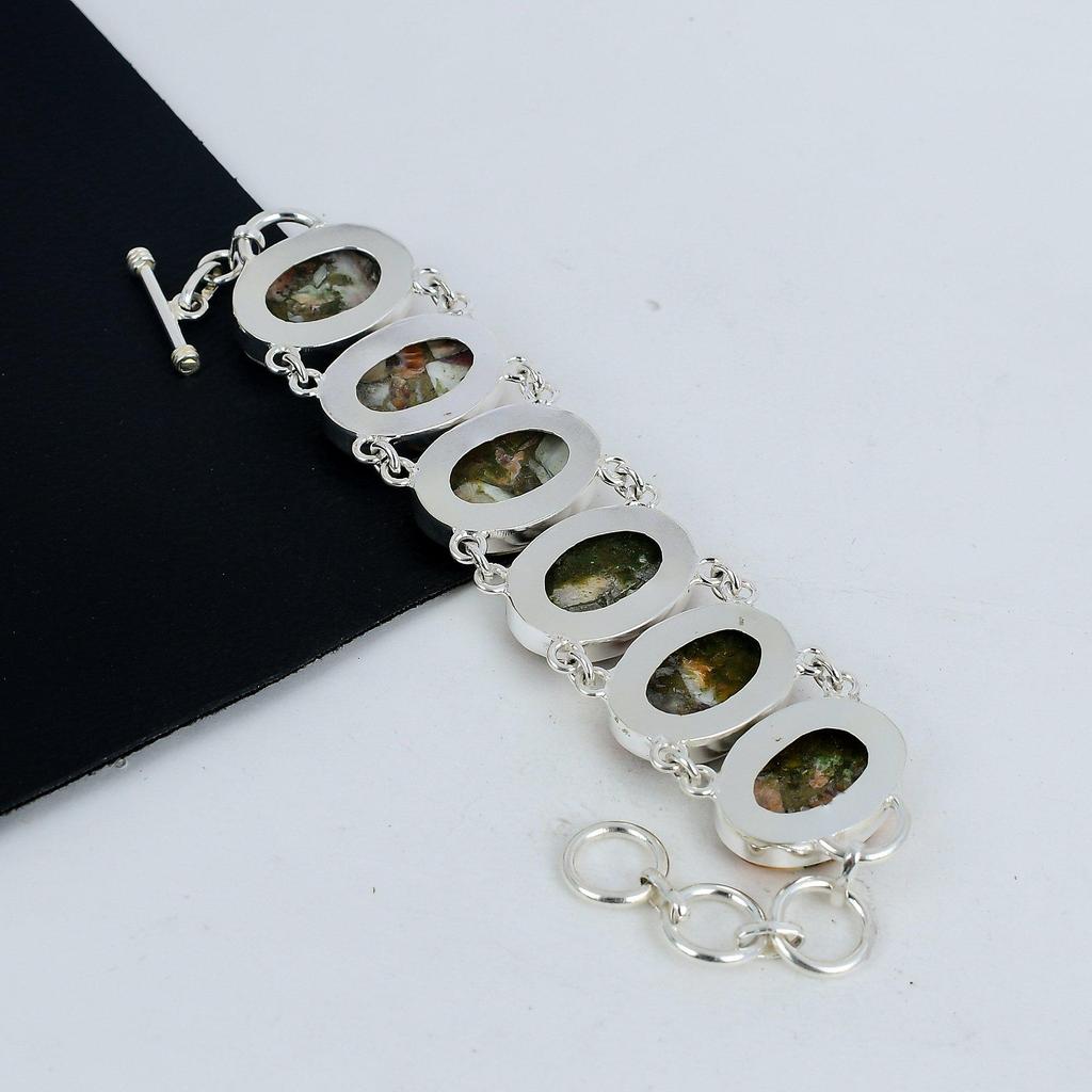 Браслет Orange Spiny Oyster Turquoise Gemstone Handmade из стерлингового серебра 925 пробы, браслет Orange Spiny Oyster Turquoise для жены, браслет унисекс, подарок