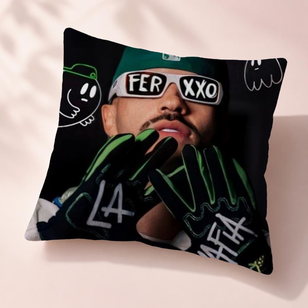 Celebrity Feid Cushion Cover Premium Reversible Pillow Cover in Dual Comfort Decor for Home Car