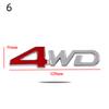 3D металлический хром черный цифры буквы логотип 4wd эмблема автомобиля крыло значок багажник наклейка 4WD наклейка аксессуары