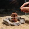 Аквариумная пещера из смолы на присоске, жилище для петушка, украшение, укрытие для рыбок и креветок, для гуппи, петушков, место для пряток, отдыха, размножения