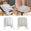 Ruffle Chair Cushion Square Multipurpose Seat Mat Comfortable Ruffles Seat Pad for Country Kitchen Farmhouse Wedding Decor