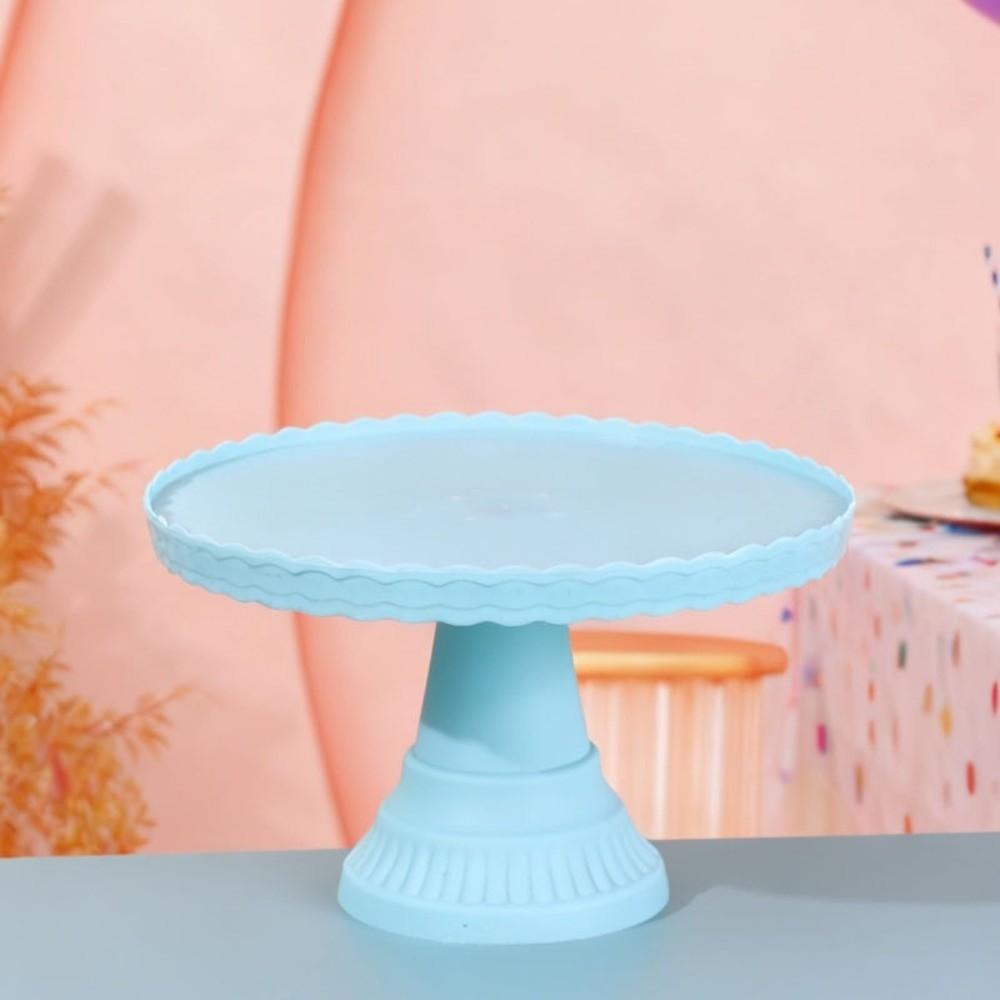 Round Shape Cake Stand Ribbed Texture Cake Plate Stand Classic Pastry Stand Home Kitchen Use