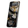 Жесткий ПК чехол для телефона Samsung Galaxy Z Flip 7 6 5 4 Черная крышка для Galaxy Z Flip 3 Складная сумка Capas Япония Лицо призрака Самурай