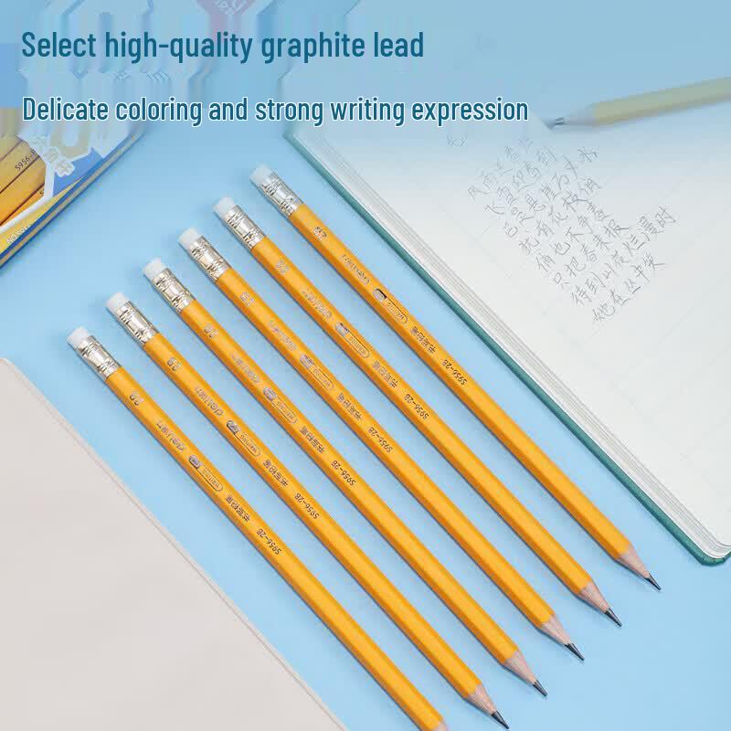 Deli S956-2B 2B Pencils with Eraser Head
