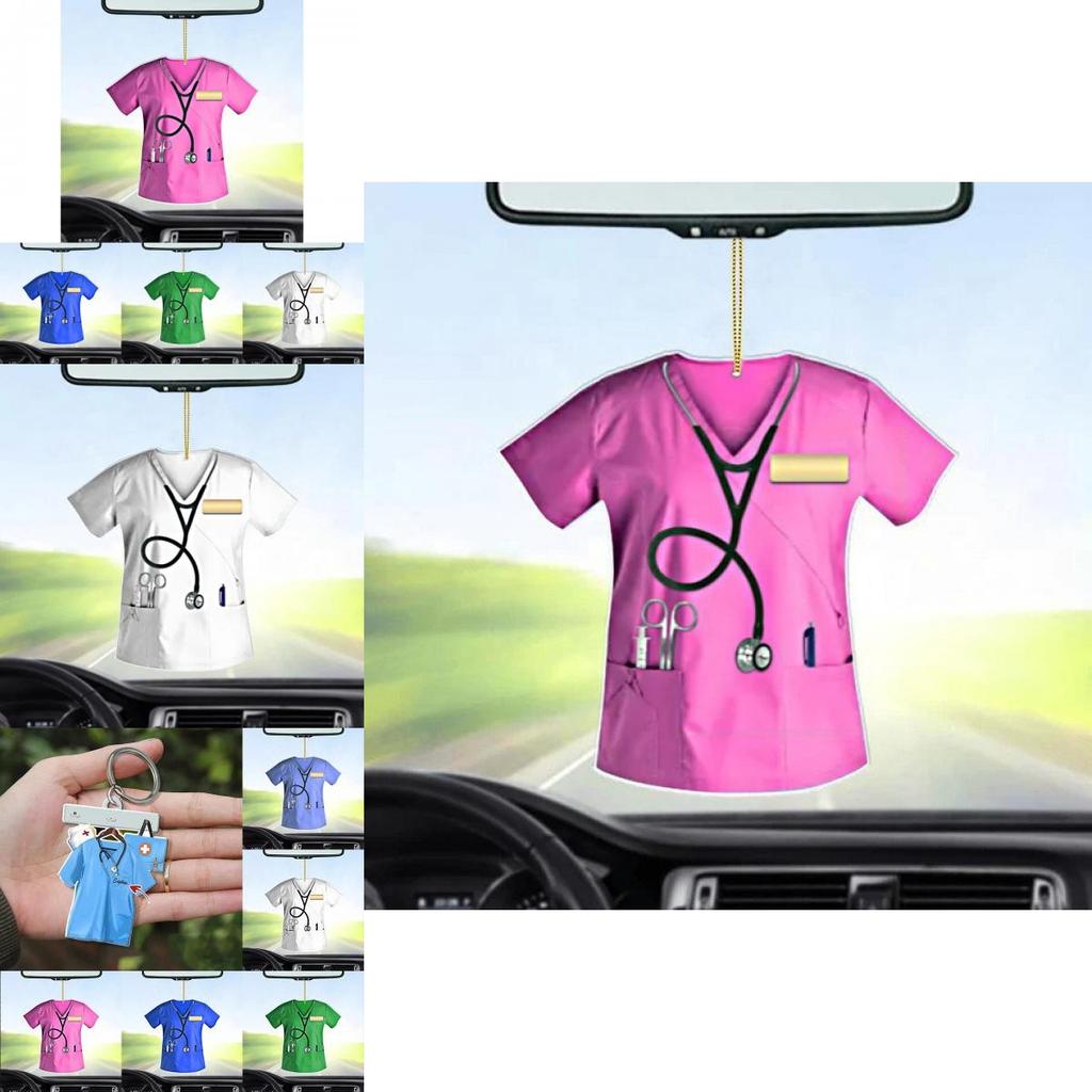 Очаровательный дизайн медсестры Акриловое подвесное украшение для автомобиля Брелок Рождественский подарок