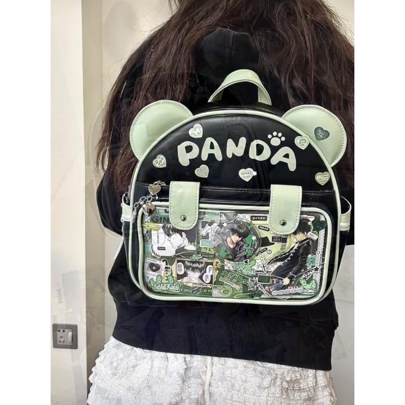 Новый оригинальный студенческий рюкзак Ита большой вместимости с милым аниме-значком панды