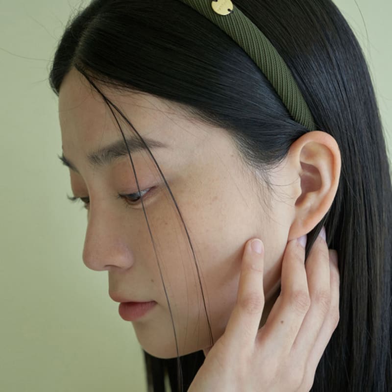 Geegee ребристый шарм повязка для волос (хаки)