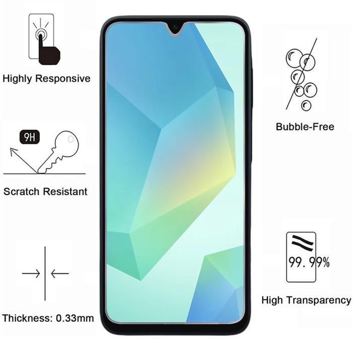 Verre Trempé pour Samsung Galaxy A16 4G / A16 5G [Pack 2] Film Vitre Protection Ecran Phonillico®