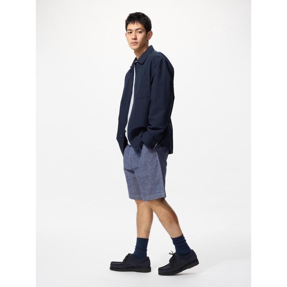 Uniqlo Япония Stretch Easy шорты Шамбре