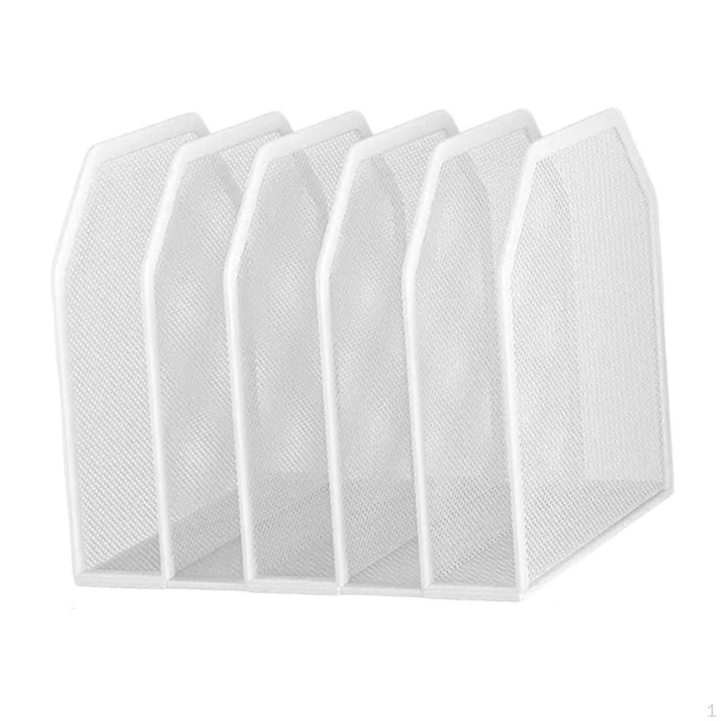 Desk File Organizer Mail Letter Tray Metal Stand Stylish Paper Sorter Management