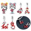 New In Original Charm Copper New Year Chinese Dragon Charms Beads Fits 3Mm Original Bracelet For Women Diy Fine Jewelry Gift
