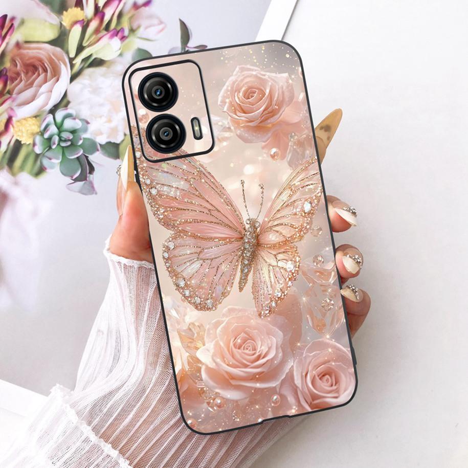 For Motorola Moto G53 5G Case XT2335-2 New Stylish Butterfly Flower Fundas Soft Silicone Phone Cover For Moto G13 G23 G73 Bumper