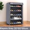 6-layers Shoe Rack Large Capacity Dustproof Waterproof Shoes Storage Rack Dormitory Assembled Shoe Rack Shoes Shelf Organizers