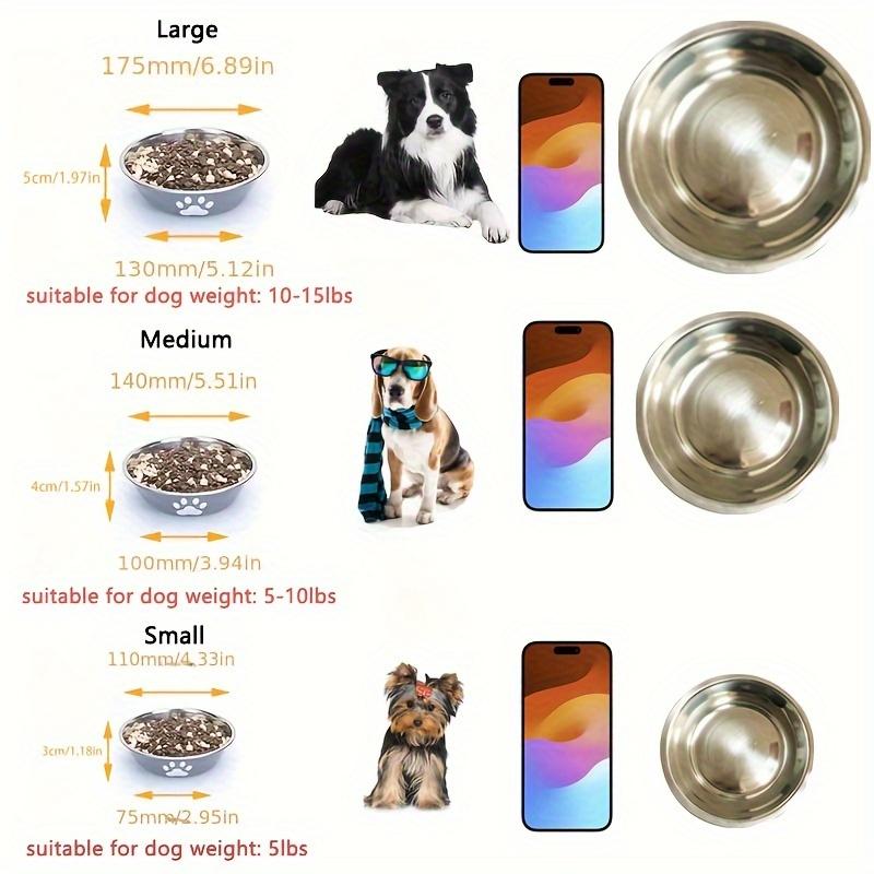 Миска для собак из нержавеющей стали с нескользящим дном - прочная кормушка для домашних животных для еды и водоснабжения