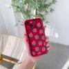 Мягкий чехол из ТПУ с рисунком клубники для iPhone 17 Air 16 15 14 Pro Max Plus 13 12 Mini 8 7 X Xs Задняя крышка
