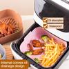 Air Fryers Liner Heat Resistant Evenly Heated Silicone with Dual Handle Square Oven Baking Tray Kitchen Supply