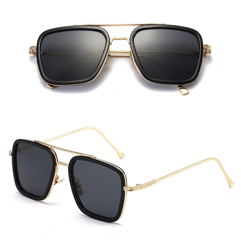 Солнцезащитные очки Железный человек Тони Старк Lentes Солнцезащитные очки Ретро солнцезащитные очки Мужские солнцезащитные очки Брендовые дизайнерские солнцезащитные очки