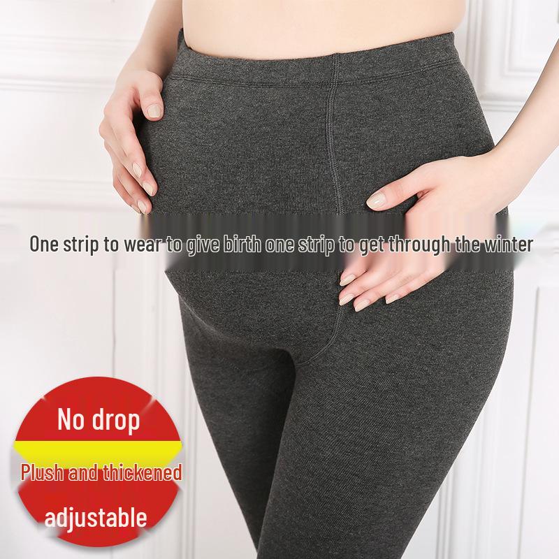 Флисовые леггинсы для беременных: Хлопковая полоска, поддерживающие колготки для весны/осени