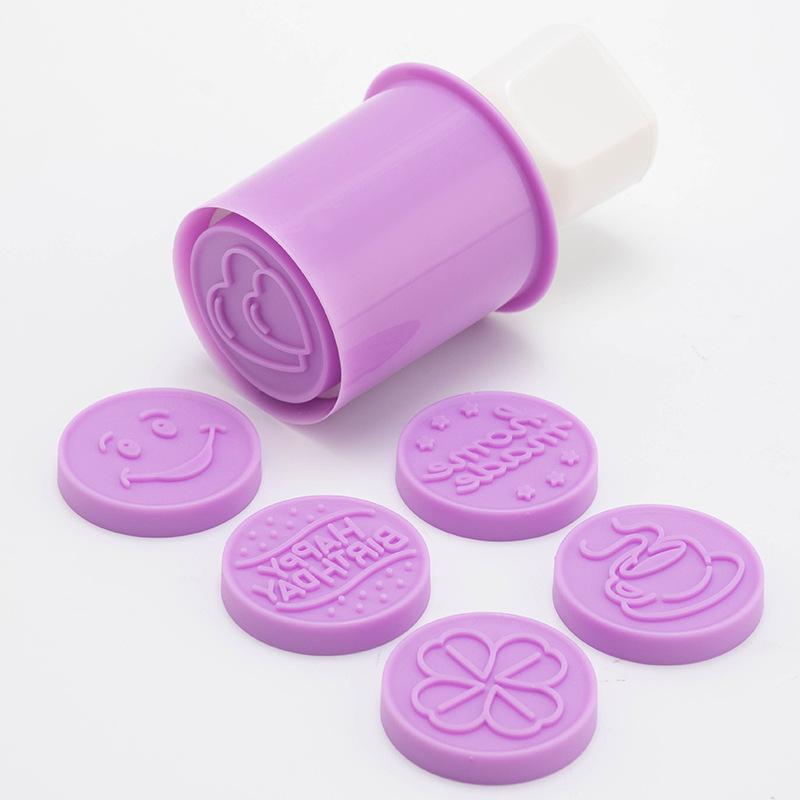 Мультяшный силиконовый штамп для печенья, форма для печенья с деревянной ручкой, рождественская елка, самодельная форма для печати, декор для печенья