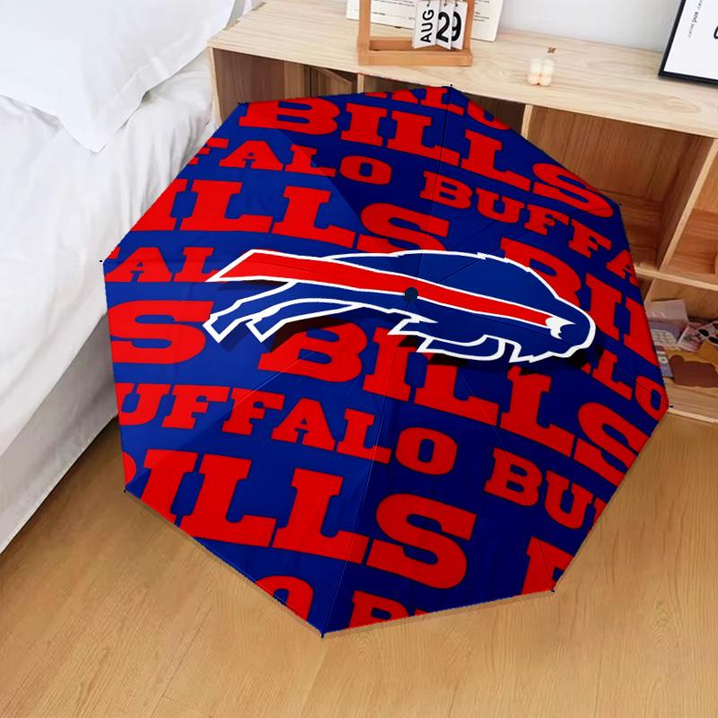 Buffalo basketball Logo Umbrella Folding umbrella, automatic umbrella 8-Frame for Travel, camping Use Gift for Halloween Christmas