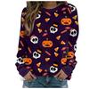 Fashion Retro 3d Print Halloween Pumpkin Head Girls Women Sweatshirts Oversized Tracksuits Pullover Girls Long Sleeves Clothing
