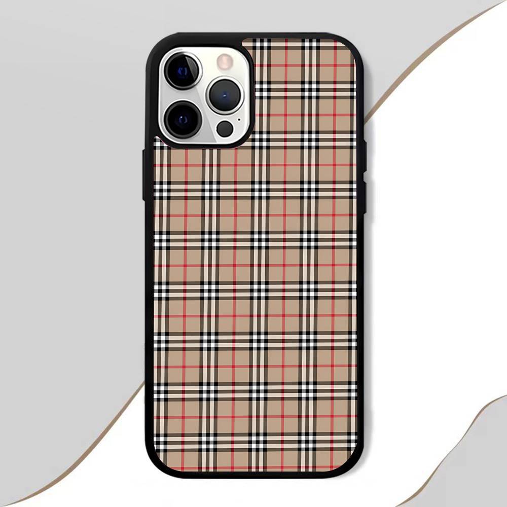 Клетчатый модный чехол для телефона Мобильный Подходит для Apple 17 Air 16 PRO MAX 15 14 13 12 11 Заплатка Черный Жесткий корпус
