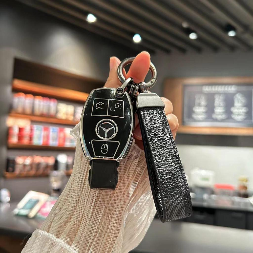 Чехол для ключа Mercedes-Benz E300L для C260L, C200L, A200L, GLE, GLC300L, GLA200, подходит для автомобильных ключей