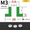 Т-образная нейлоновая прокладка-шайба с резьбой M3-M35, изолирующий спейсер