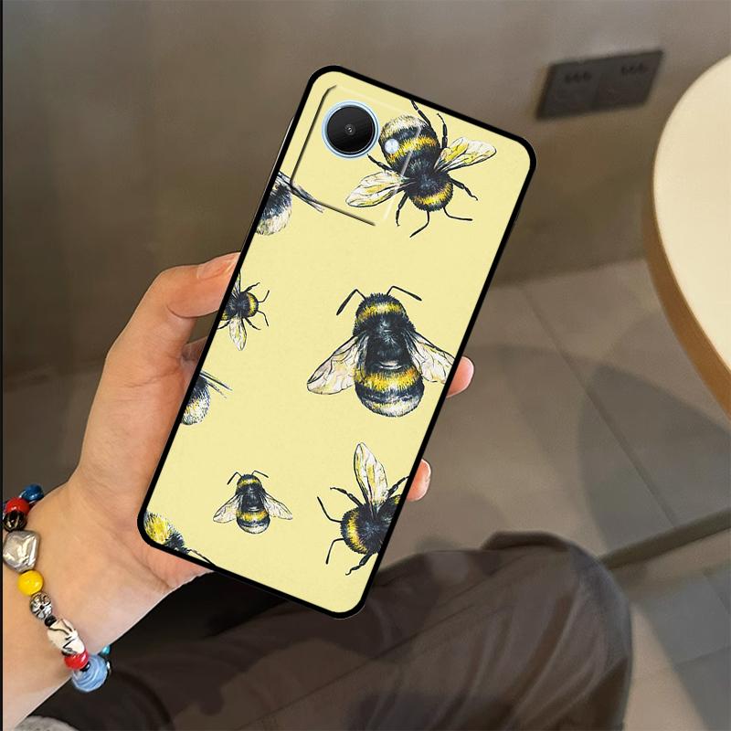 Bee Honey Case For Realme C53 C55 C51 C25 C63 C61 C65 C67 C71 C75 GT6 GT7 Pro 11 12 13 14 15 Pro Plus