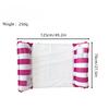 1Pc Inflatable Water Hammock With Mesh, Foldable Striped Pattern Floating Bed, Water Recliner, For Pool Party, Beach Fun
