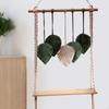Boho Wall Plant Hanger Shelf Macrame Hanging Tassels Art Chic Leaf Tapestry