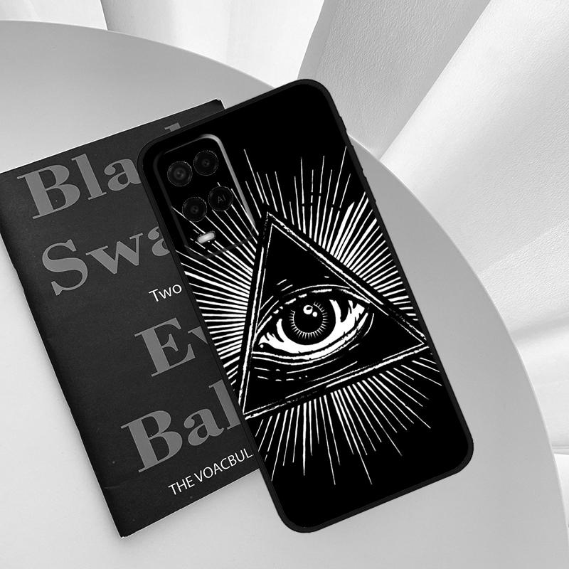 Illuminati Eye Occult Pyramid Case For Oppo A54 A74 A94 A54S A57S A15 A16 A17 A52 A72 A76 A96 A58 A78 A98 A77 A5 A9 Cover