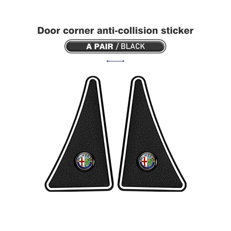 2pcs Car Door Corner Anti-collision Durable Protective Stickers For Alfa Romeo Giulia 147 Mito 156 159 166 GT Stelvio Brera BX2