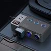 Car Cigarettes Lighter Adapter Multiple Port USB C Charging 3Socket PD35W for Heavy Duty Truck with Independent Switches